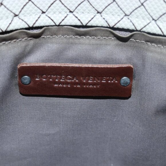 BOTTEGA VENETA Hand Bag PVC Leather Gray Auth bs15475 - Picture 13 of 16